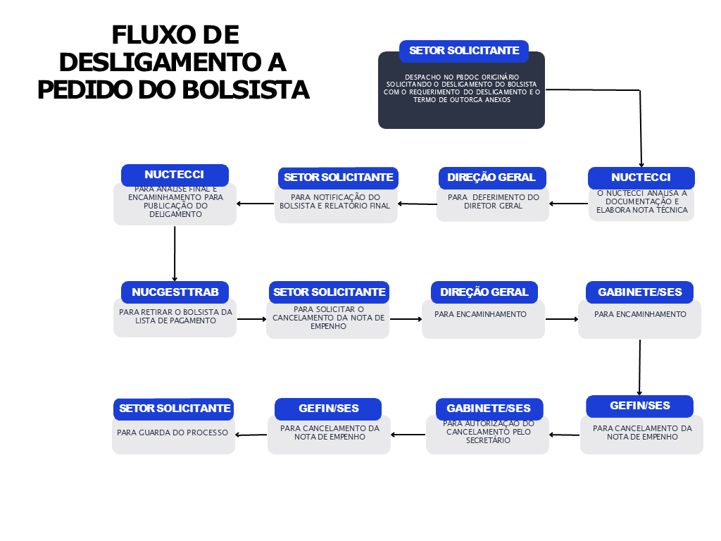 FLUXO DE DESLIGAMENTO A PEDIDO DO BOLSISTA