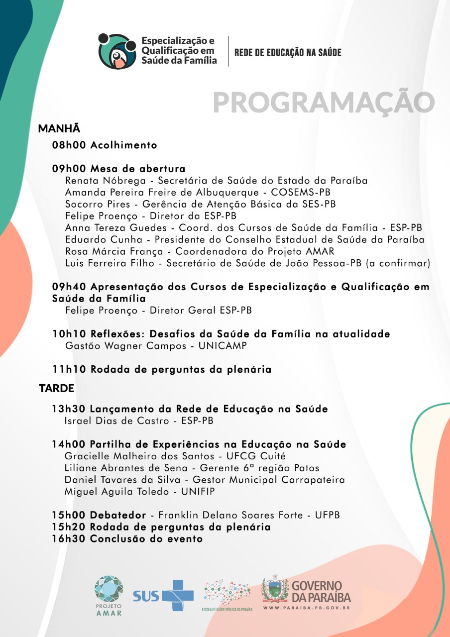 Programação Final - Aula Inaugural Edital 15 2022